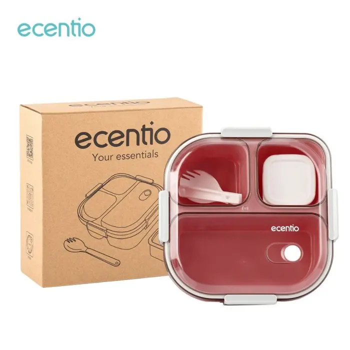 ecentio lunch box kotak bekal anti tumpah 3 grid 1100ml /850ml Kotak 3