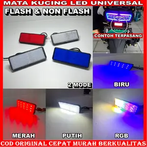 ORIGINAL LAMPU REM LED STOP TAMBAHAN VARIASI DIAM KEDIP LAMPU MATA KUCING MOTOR MERK SXC ORI