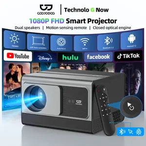 GOOJODOQ Projector Easy Streaming Smart Proyektor 1080 FHD Support 4K Smart Projector