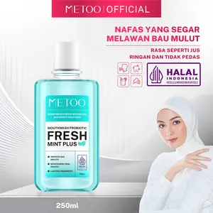 [METOO Mouthwash Probiotik] BPOM-nafas segar / menghilangkan bau mulut / kara ng gigi / Lemon / Fresh Mint - METOO Mouthwash 250 ml / non-alkohol
