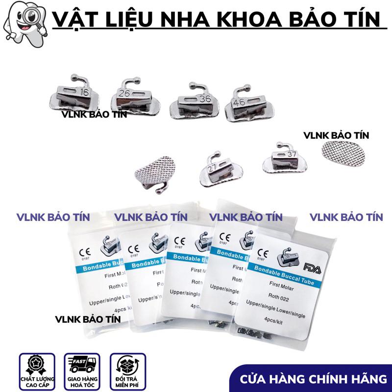 Mắc cài kim loại chỉnh nha, Túi 4 mắc cài răng 6, 7 |Mắc cài thép không gỉ bám d