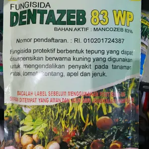 Fungisida Dentazeb 83 WP Bahan Aktif Mancozeb 83% untuk Mengendalikan Penyakit pada Tanaman Cabai Tomat Kentang Apel dan Jeruk
