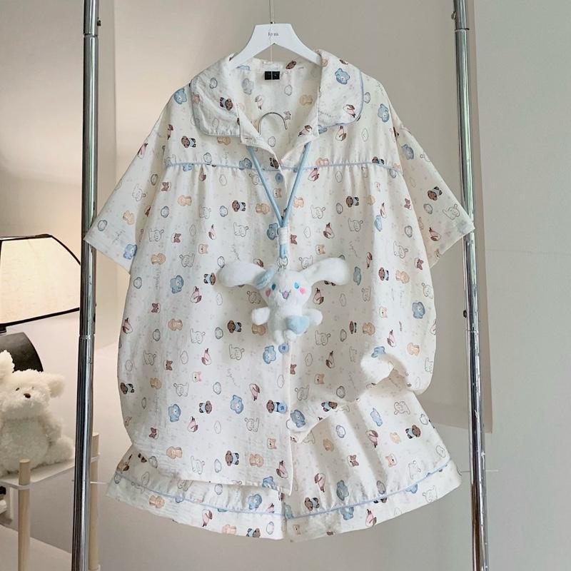 [HÀ LY x JEMCLOSET] Bộ đồ ngủ nữ, đồ mặc nhà mùa hè Jemcloset ,chất vải Đũi Hàn mịn, form dáng rộng thoải mái PAMMI - 8181