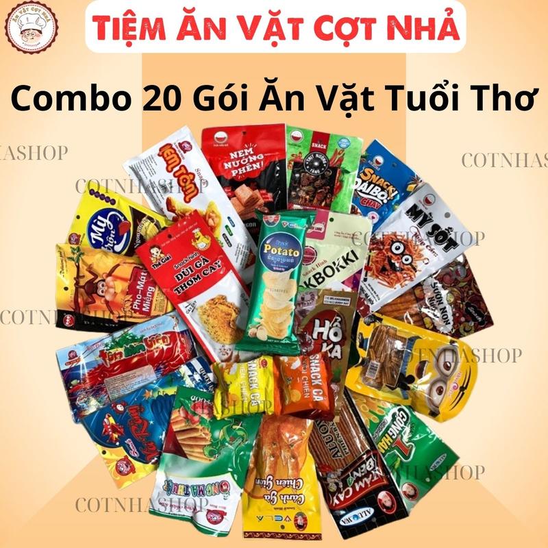 COMBO 40 Gói Đồ ăn vặt CAY SIÊU HOT đồ 1k TIỆM CỔNG TRƯỜNG Đồ Ăn Vặt Tuổi Thơ