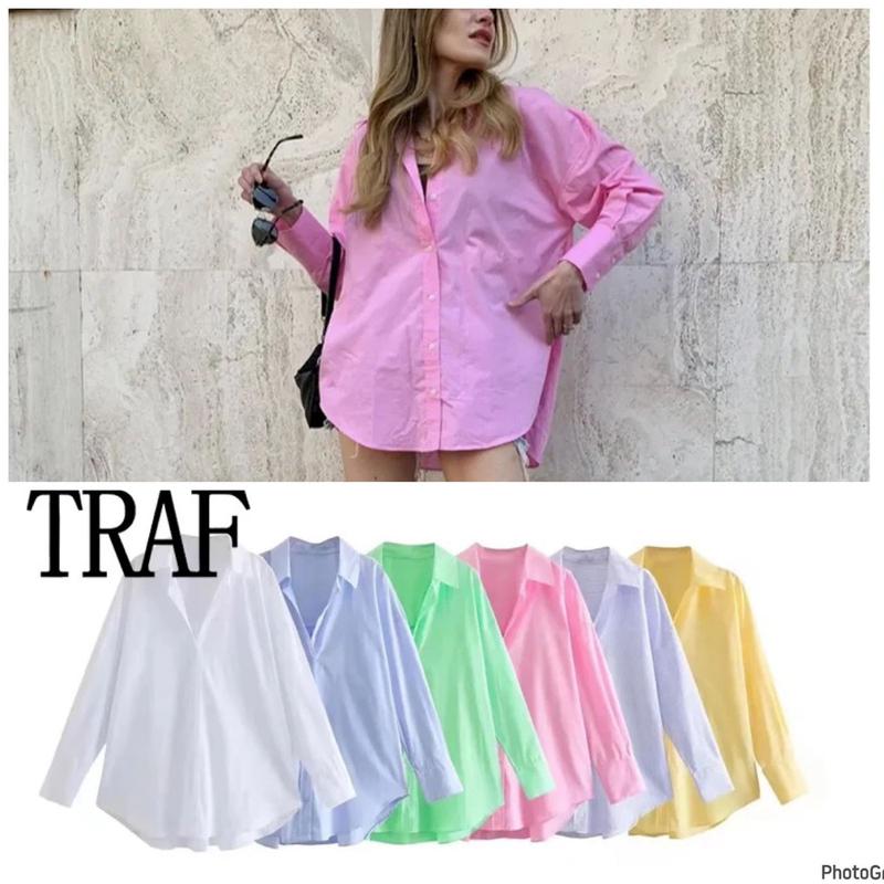 NEW COLOUR SHIRT / KEMEJA OVERSIZED COTTON POPLIN PREMIUM / KEMEJA WARNA PASTEL PINK MUDA 0