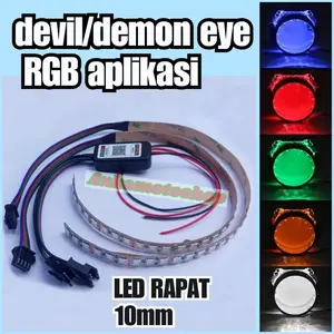 Lampu led demon rgb devil rgb 360 rgb aplikasi devil eye demon eye rgb koneksi bluetooth