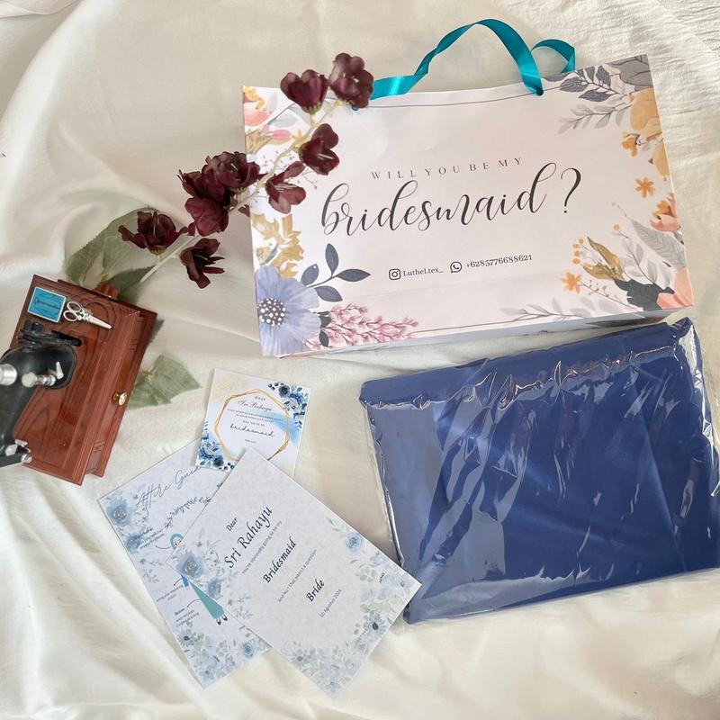 Paket Bridesmaid Satin Velvet + Paperbag TERMURAH 2