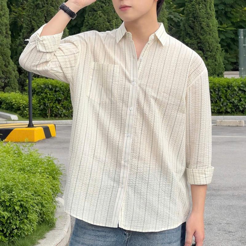   MỞ BÁN  Áo Sơ Mi Nam Dài Tay Chất Liệu Cotton Xốp Thoáng Nhẹ Thấm Hút Mồ Hôi Brand HB SM15 