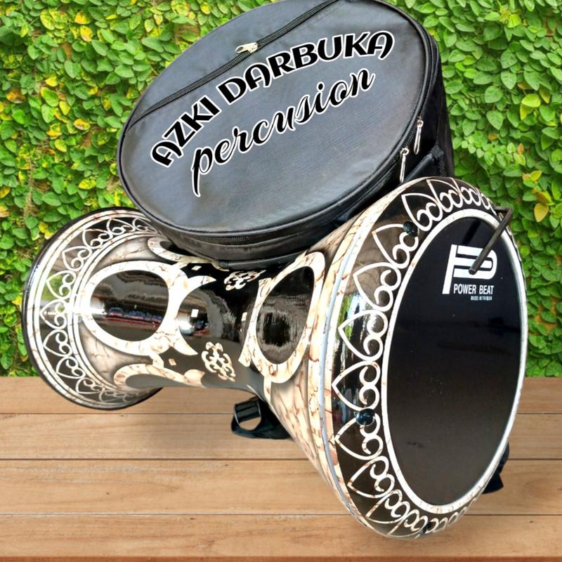 Darbuka Motif Ukuran 8 Inc dengan Tas dan Kunci L 3