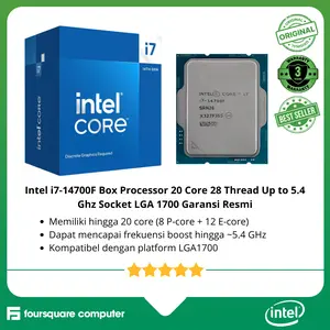 Intel i7-14700F Box Processor 20 Core 28 Thread Up to 5.4 Ghz Socket LGA 1700 Garansi Resmi