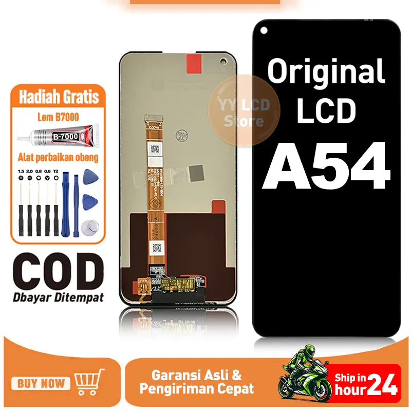 【ORIGINAL 100%】TOOGOO LCD For 0PP A54 4G Touchscreen Layar hp OG SUPER Murah Obeng Compatible For Glass Touch Screen Digitizer COD