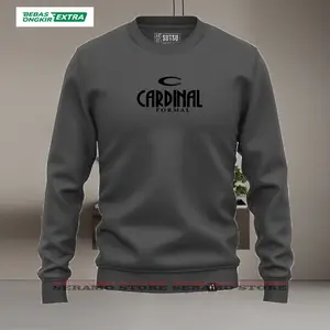 Sweater Crewneck pria wanita cotton fleece 100% - sweater jumper terbaru car hitam