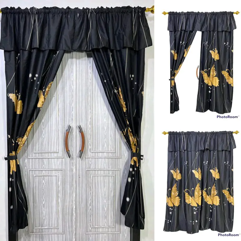Gorden Serut Pintu Ukuran 200x100 cm - Bahan Katun Disperse - 5