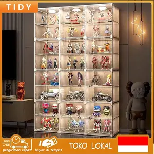 [COD 24h shipping] Tidy Tribe Lemari Penyimpanan Plastik Serbaguna Kabinet Plastik Penyimpanan Buku Multifungsi Storage Penyimpanan Cabinet Transparent Storage Rack Penyimpanan Boneka Mainan Dust and insect proof sealing cabinet sepatu dan tas