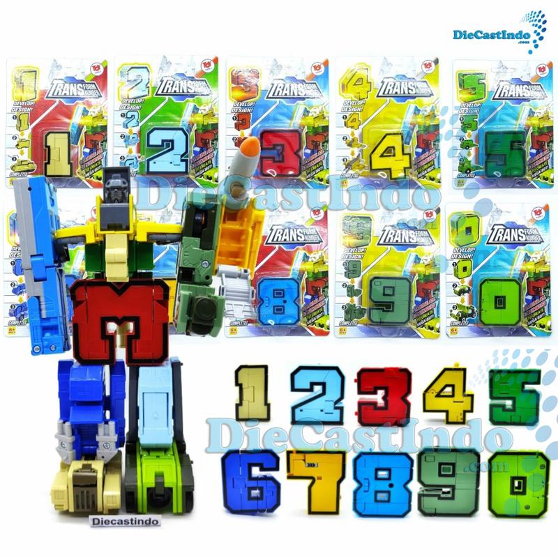 Mainan Anak - Robot Angka transform Number berubah besar Meg - Shop ...