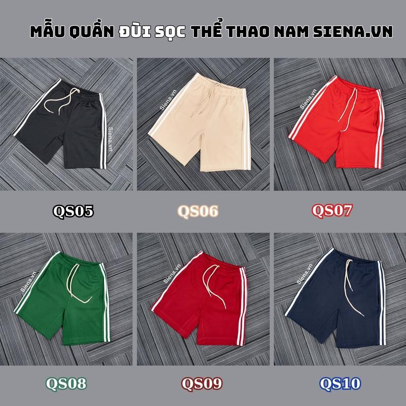  Quần đùi nam Sọc Poly chống nhăn phối bộ regular fit dễ phối đồ thoải mái cho dạo phố và xem bóng đá 