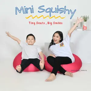 SOFA SQUISHY - Beanbag Mini Elastis Size Anak Berkarakter Kartun dan Motif