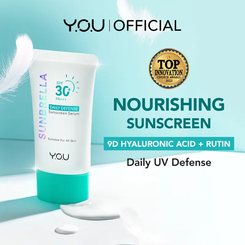 -kaheesha- [NEW] YOU Sunbrella Daily Defense Sunscreen Serum SPF30 | Tabir Surya UVA UVB Blue Light | Lightweight Skincare | Dry Skin 0
