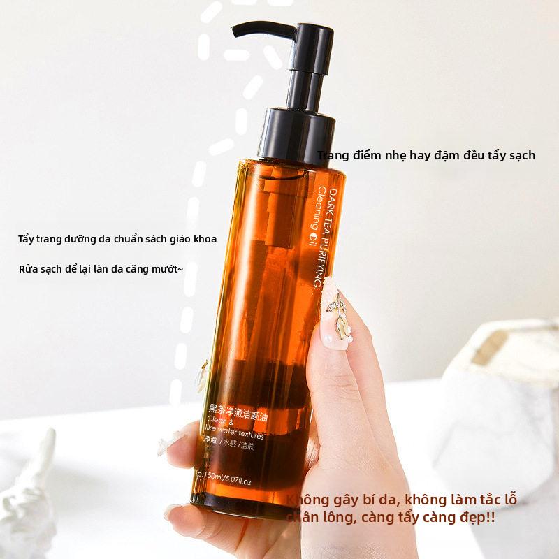 Hàn Lûn Mỹ Vũ Dầu tẩy trang trà đen 150ml, 3 trong 1 cho mắt và môi, nhũ hóa nhanh, dịu nhẹ cho cả nam và nữ