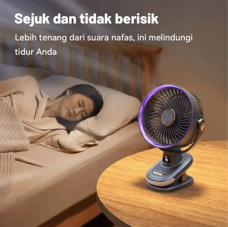Kipas Angin Jepit Lampu Dengan Baterai Polimer 15000mAh 20000 mAh 30000 mAh ceiling fan 2