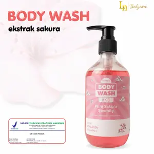LN Body Wash 250ml BPOM - Sabun Cair Extract Sakura Pemutih Badan Mencerahkan dan Menyegarkan