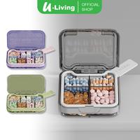 Gambar U-Living Kotak Obat Mini Portable 4/7 Sekat Kedap Udara Tempat Obat Harian Desain Transparan Material Food Grade STO077 - Black-4 Sekat dari U-Living Indonesia Kota Bekasi 1 Tokopedia