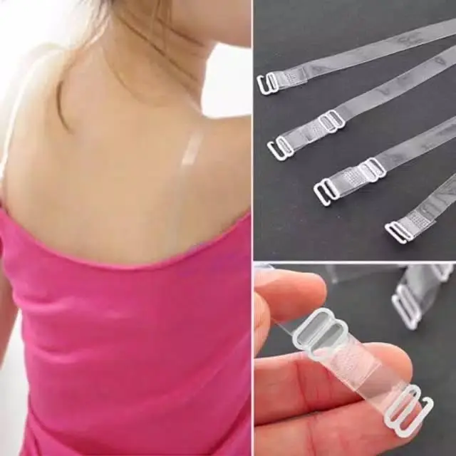 TALI BRA TRANSPARAN 1 PASANG / TALI BH TRANSPARAN BENING / TALI KUTANG TRANSPARANT / BRA STRAP PENGAIT BRA 0