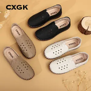 CXGK Sepatu casual flat wanita dengan gaya fashion Korea model baru  berpori dan lembut, cocok untuk digunakan saat bersantailah secara casual sehari-hari maupun saat bekerja. Gratis ongkos kirim.