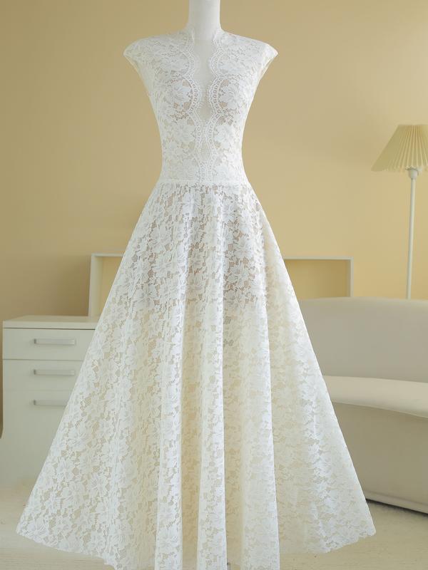  SÒ VINTAGE - OLIA đầm ren phối lưới dáng xòe 