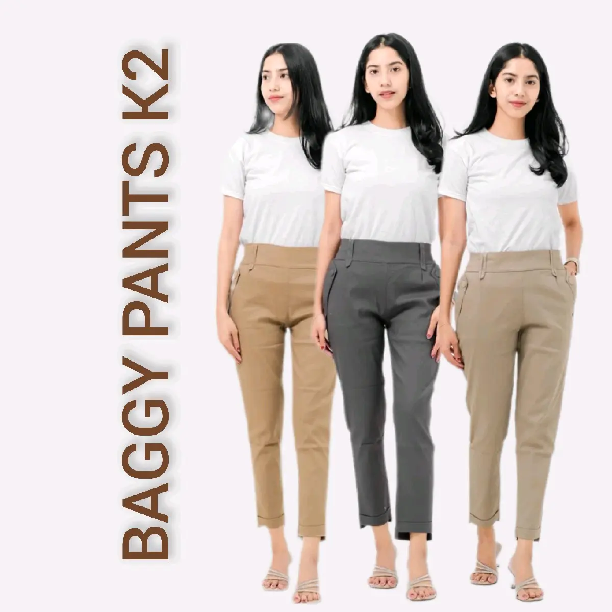 Celana BAGGY PANTS WANITA BAHAN Twill COMBED MELAR Tebal STANDAR JUMBO