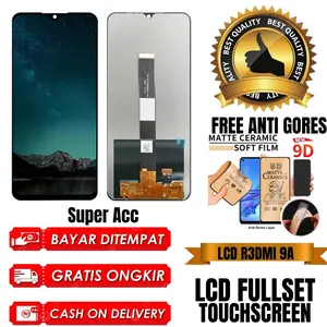 LCD TOUCHSCREEN R3DMI 9A FULLSET ORIGINAL ( FREE ANTIGORES )