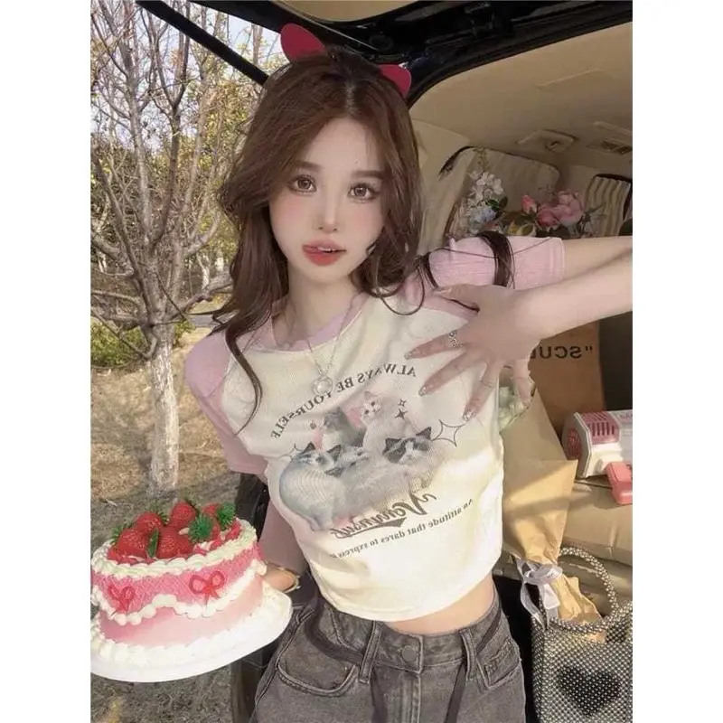 Crop Tee Wanita Always Be Your Self Rib (LD80 , P40) crop top  Baju atasan Casual Fit Remaja 2