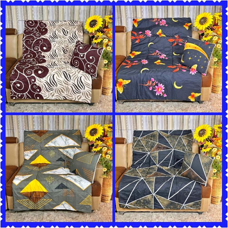 2 in 1 Bantal Selimut Motif Dewasa & Polos 0