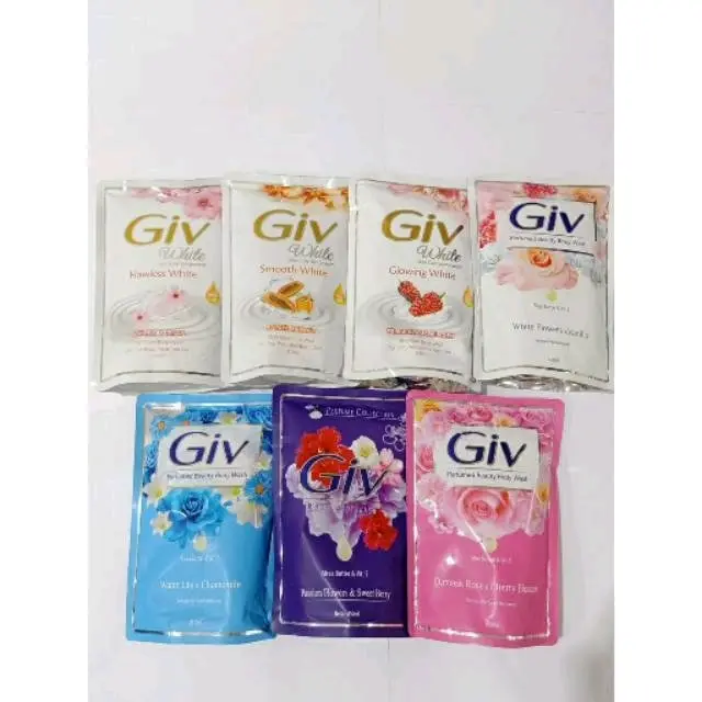 [Refill]  Sabun Mandi Cair GIV Body Wash Pouch Refill | Perfumed White Skincare Beauty Body Wash 60ml
