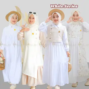 Gamis Manasik Gamis Putih Anak 3-14 thn Gamis Anak Perempuan Baju Muslim Anak Putih Gamis Anak Putih Gamis Sekolah Gamis Putih Brukat Gamis Anak Terbaru