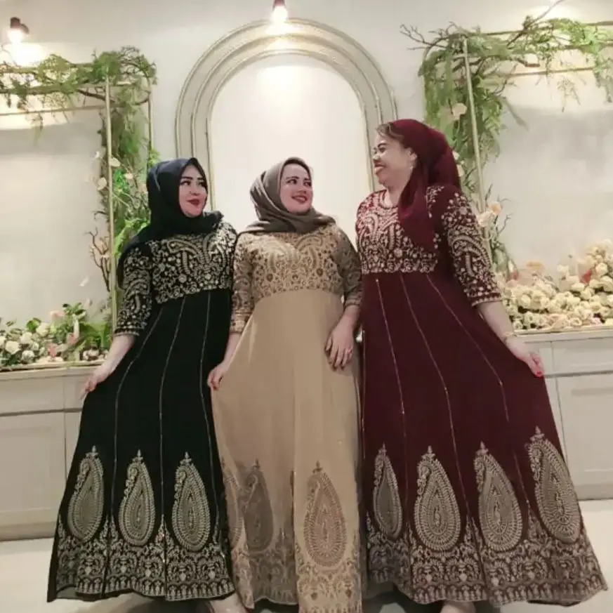 Gamis hindi full bordir saraswati