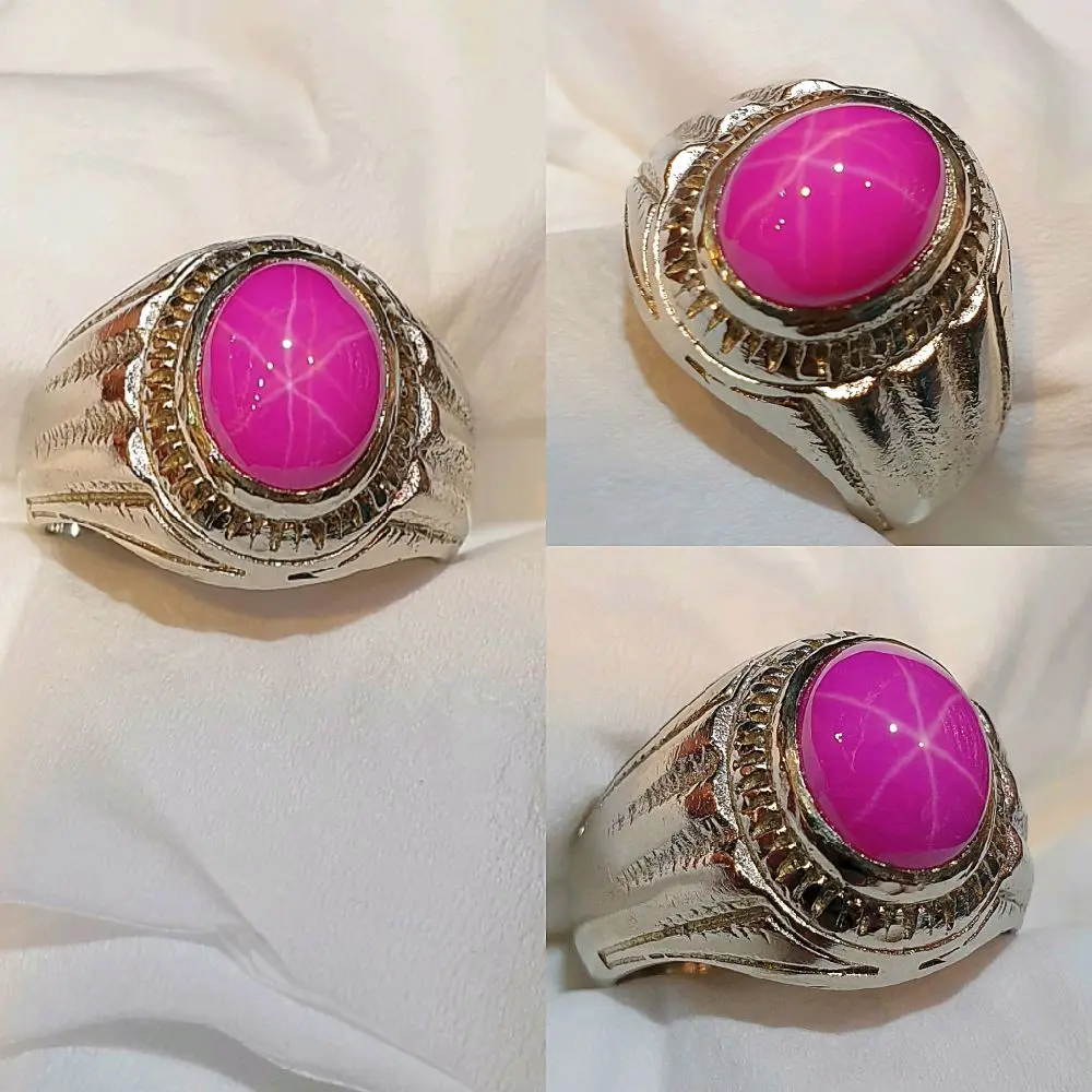 cincin king  pink ruby star harga mumer Batu