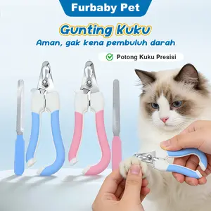 Set Gunting Kuku Kucing Anjing Tanpa Sakit Nail Clipper Kucing Pemotong Kuku Kucing Potong Kuku Kucing
