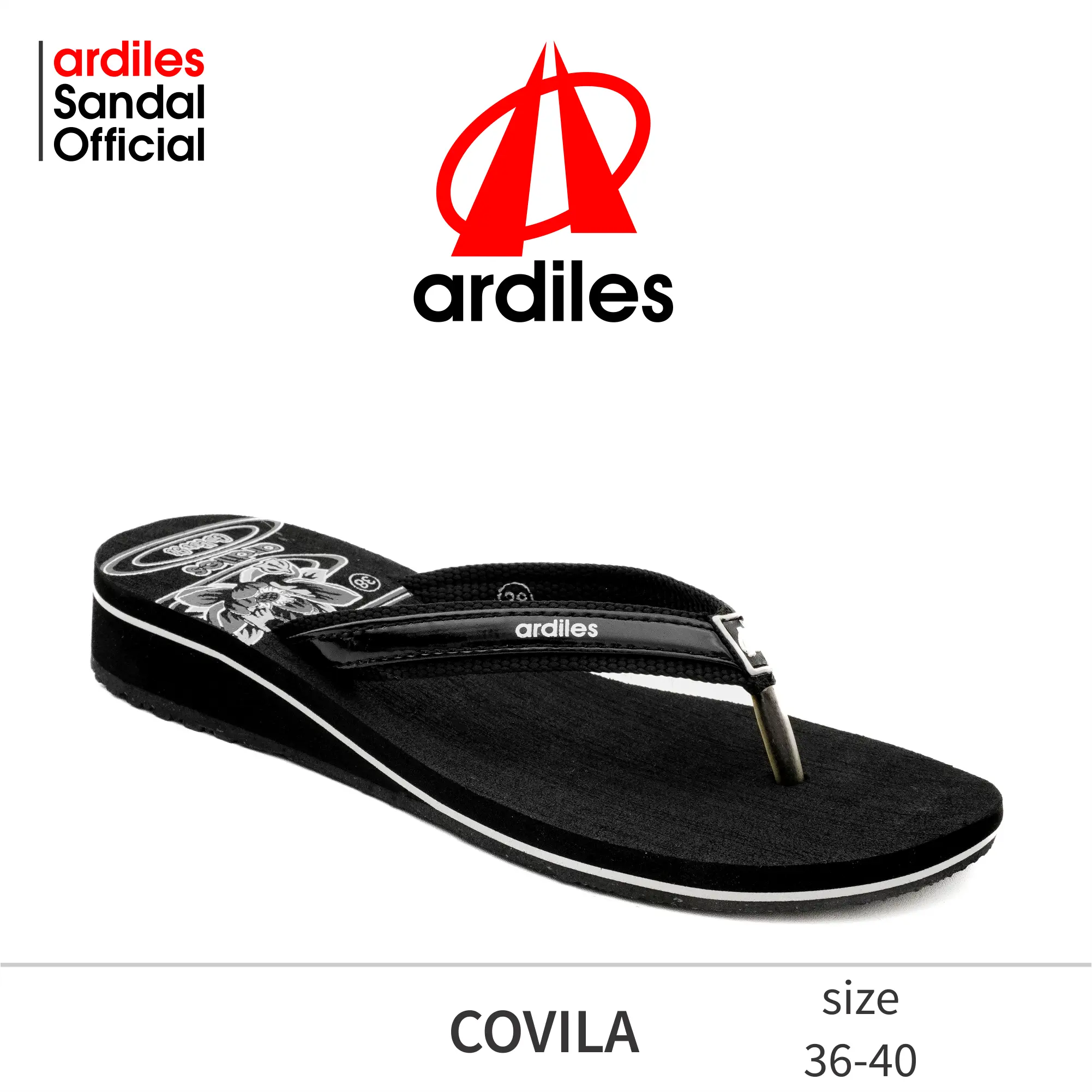 ARDILES SANDAL SENDAL JAPIT JEPIT SPON EVA HAK WEDGES WANITA PEREMPUAN DEWASA COVILA