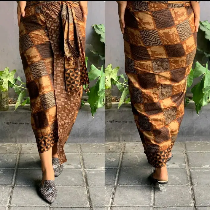 Kamen  Motif batik  Katun lembaran set selendang 8