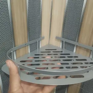 Liviro Rak Tempel Dinding Kamar Mandi Sudut Dan Persegi Serbaguna Anti Karat Tanpa Bor