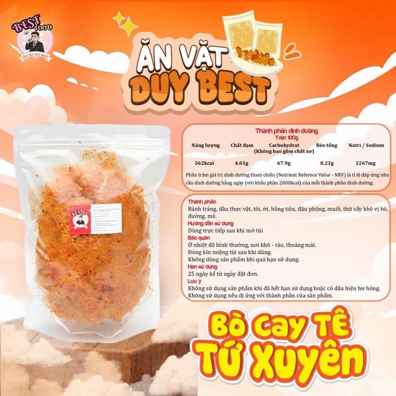 Độc Quyền Bánh Tráng Bò Cay Tê Tứ Xuyên Duy Best - Vị Cay Tê Tê & Khô Bò Ngon