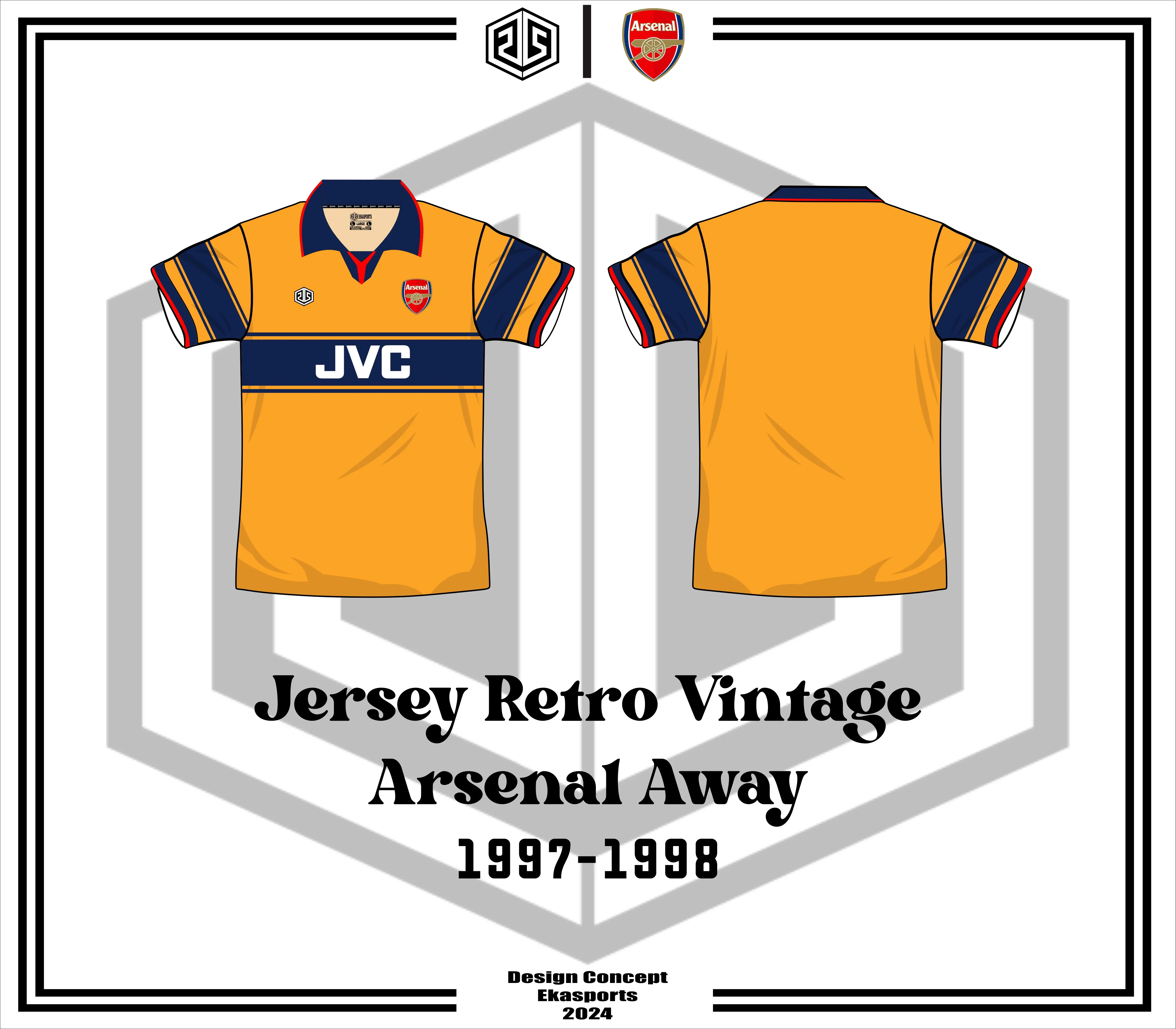 JERSEY RETRO VINTAGE ARSENAL AWAY 1997-1998