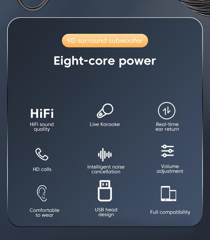 Tai Nghe Có Dây USB, Dài 3M, Tai Nghe Trong Tai, Có Mic, Cáp USB-A, Tai Nghe Rảnh Tay Tai Nghe Chơi Game, Thích Hợp Cho Máy Tính Để Bàn, Máy Tính Xách Tay Và PC 6