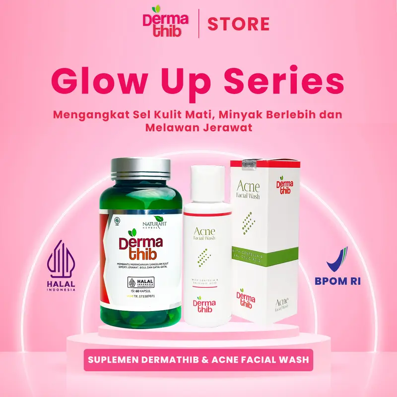 【Package】DERMATHIB Glow Up Series - Suplemen & Acne Facial Wash Acid Berjerawat 0