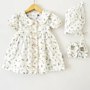 BEATRICE Dress Crinkle Baju Bayi Baru Lahir Bando Sepatu Pakaian Anak Cewek Perempuan Lucu Murah Cod fay jia smocked brielle poppy aurora jolene sorelle katty misun alice