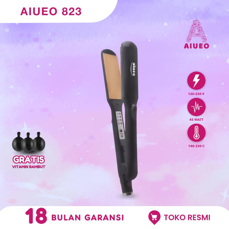 AIUEO | Catokan 823 Curly Straight Lurus Keriting Alat Catok Rambut | Termurah | Harga Grosir 0