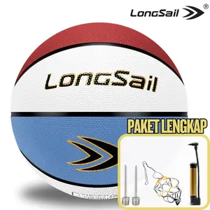 LONGSAIL  WHITE Lingkar :29,5 inch berat : 1,32 LBS/0,6 KG Bola Basket Ukuran 7
