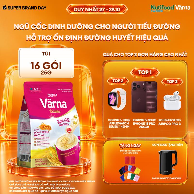 Ngũ Cốc Dinh Dưỡng Varna Diabetes - Hỗ trợ ổn định đường huyết (400g)