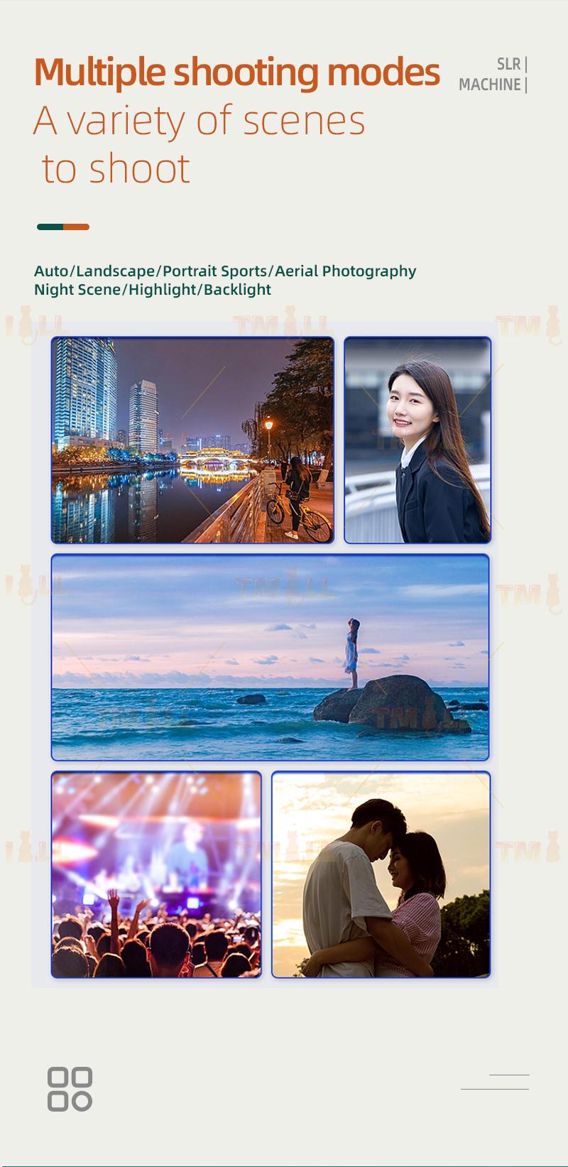 Product Introduction of [Sg Ready Stock] 5Color 1080P Digital Camera Video Camcorder 48MP Photo 16X Zoom Anti-shake HD digital retro camera Card Rechargeable Birthday Cable 41